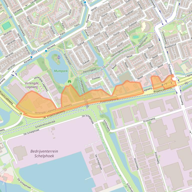Kaart van postcodegebied 1628JS.