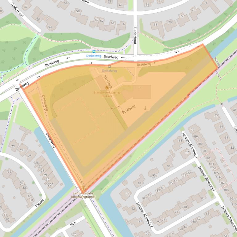 Kaart van postcodegebied 1628JT.