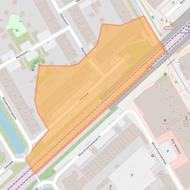 Kaart van postcodegebied 1628KA.