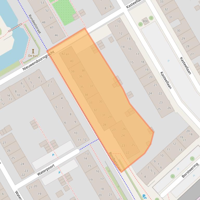 Kaart van postcodegebied 1628KH.