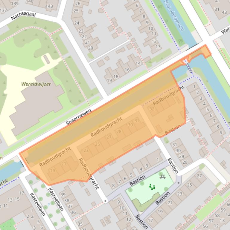 Kaart van postcodegebied 1628KL.