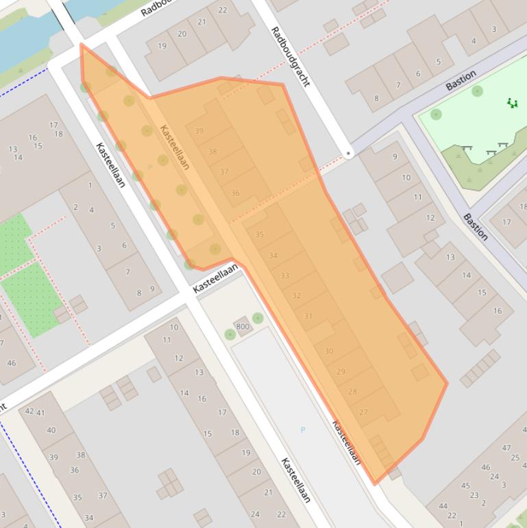 Kaart van postcodegebied 1628KP.