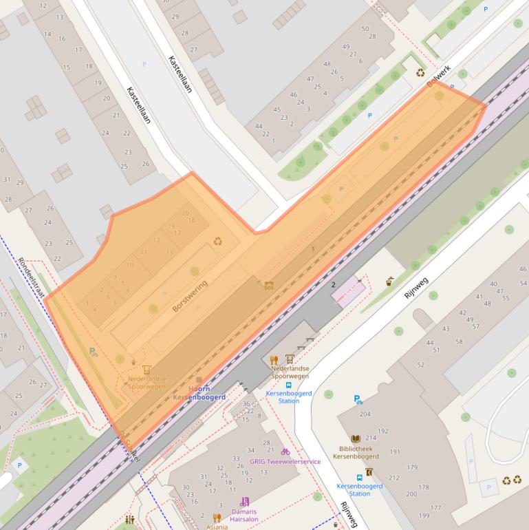 Kaart van postcodegebied 1628KR.