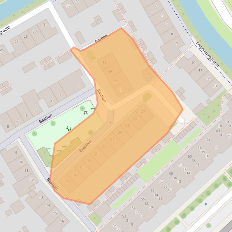 Kaart van postcodegebied 1628KV.