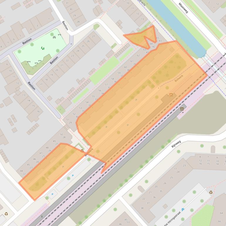 Kaart van postcodegebied 1628KW.