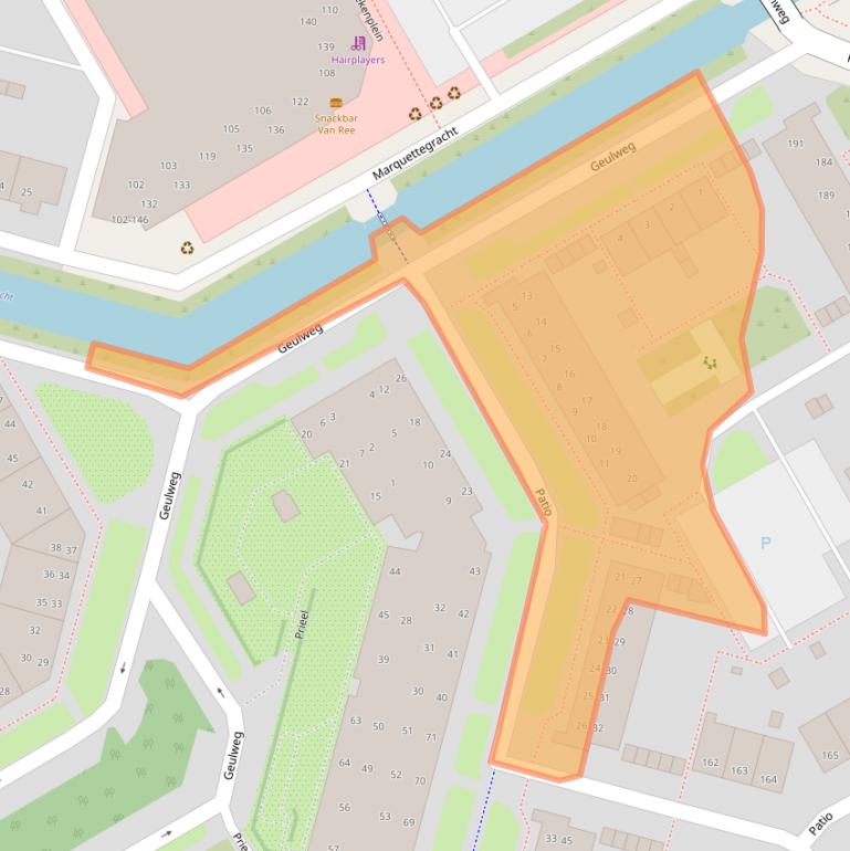 Kaart van postcodegebied 1628LA.