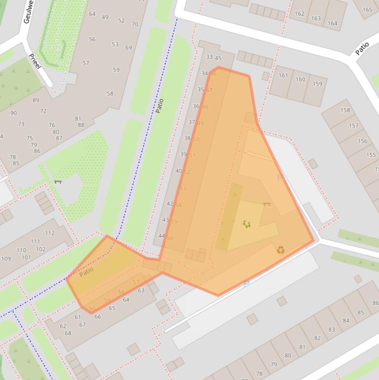 Kaart van postcodegebied 1628LC.