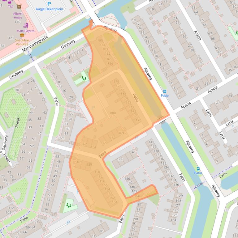 Kaart van postcodegebied 1628LJ.