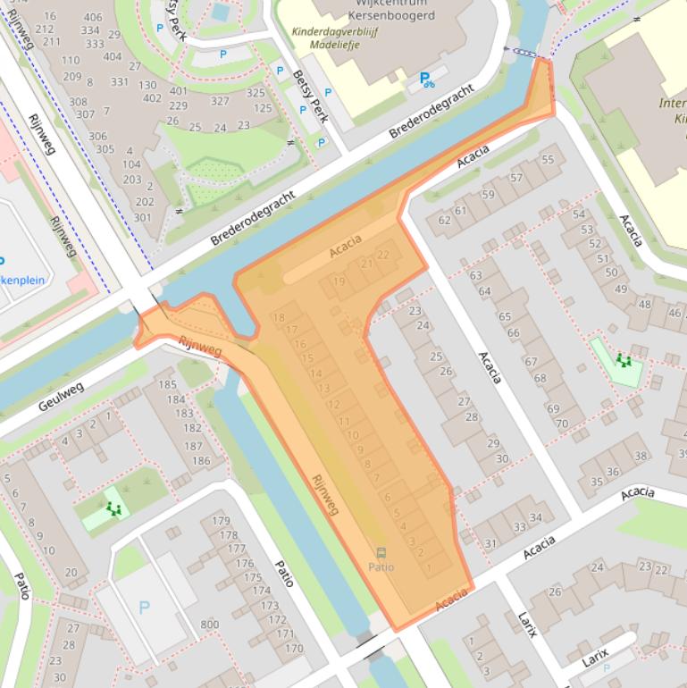 Kaart van postcodegebied 1628MH.