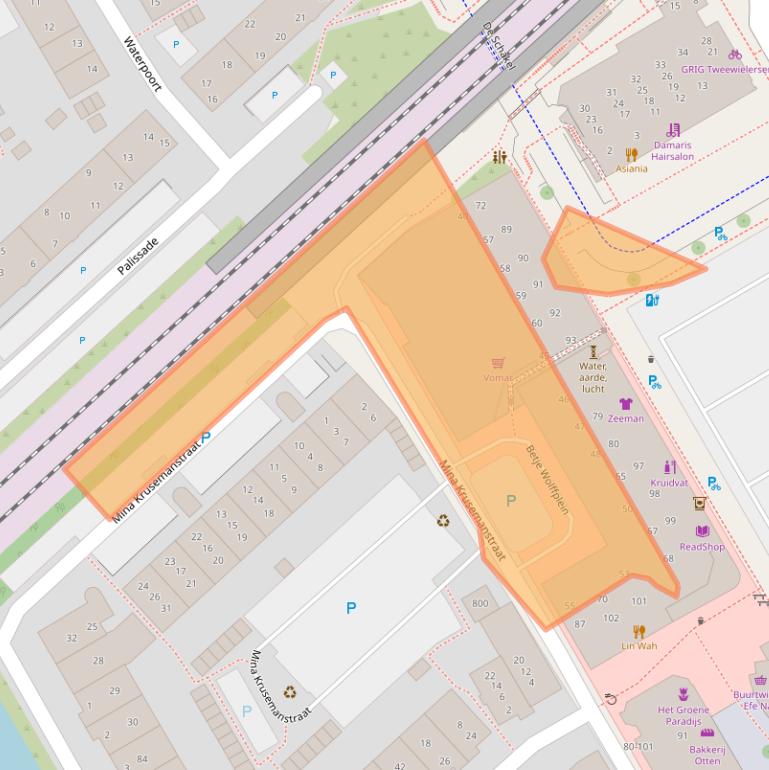 Kaart van postcodegebied 1628NB.