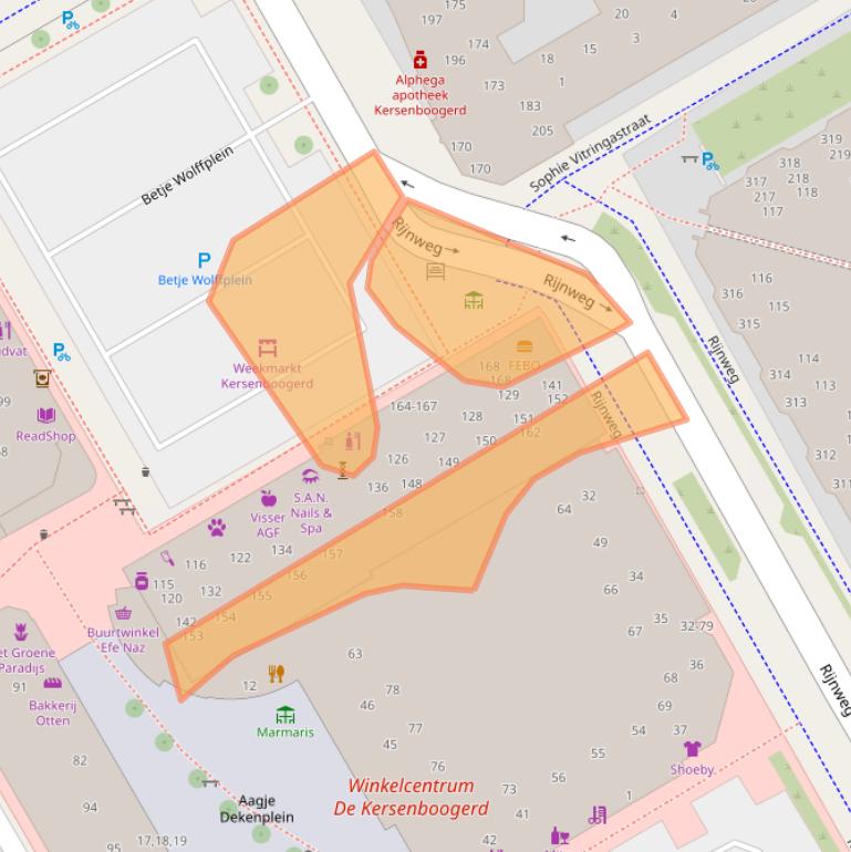 Kaart van postcodegebied 1628NK.