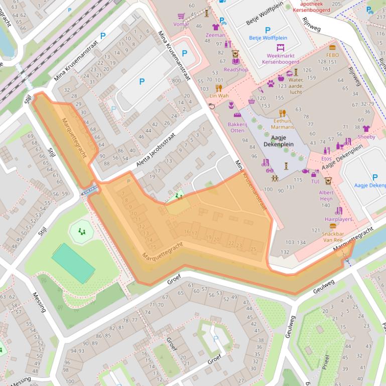 Kaart van postcodegebied 1628NN.