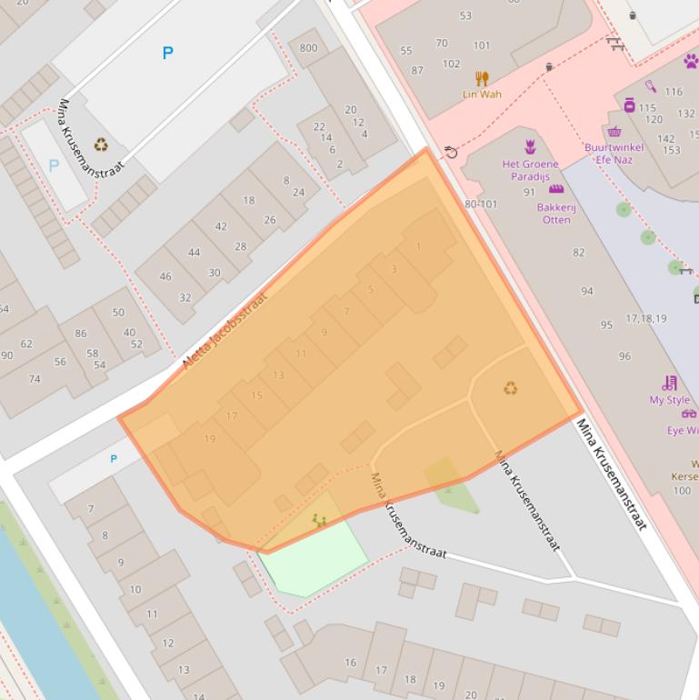 Kaart van postcodegebied 1628NS.