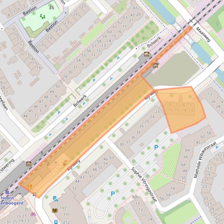 Kaart van postcodegebied 1628PA.