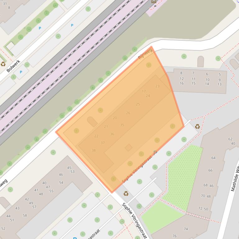 Kaart van postcodegebied 1628PB.