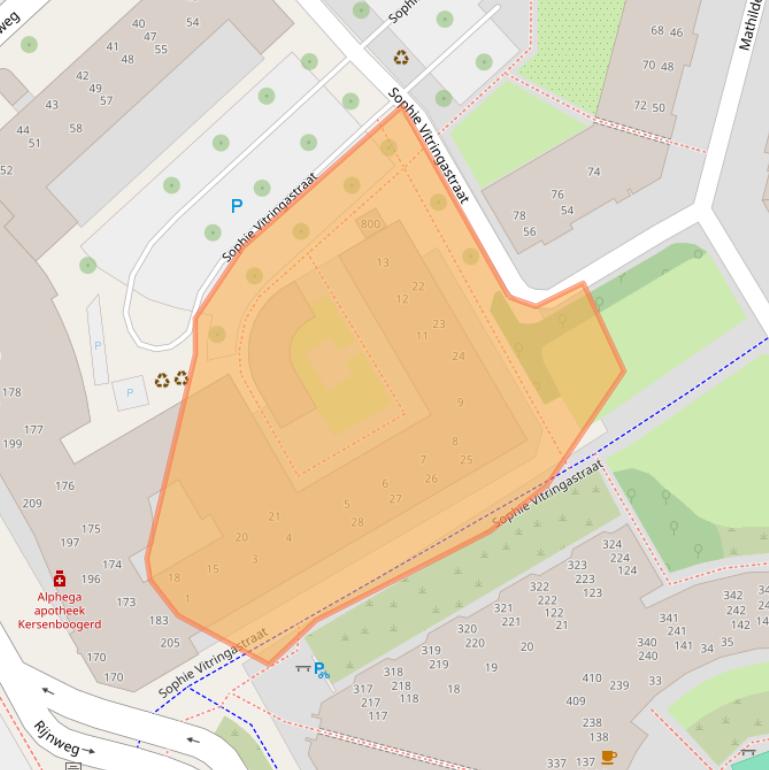 Kaart van postcodegebied 1628PD.