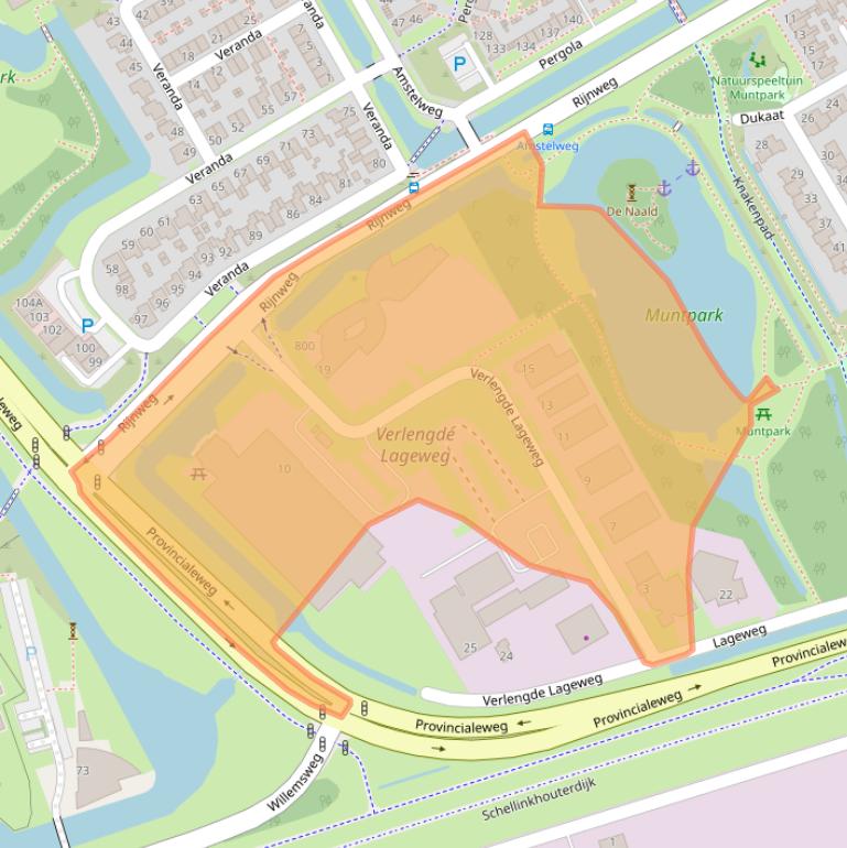 Kaart van postcodegebied 1628PM.