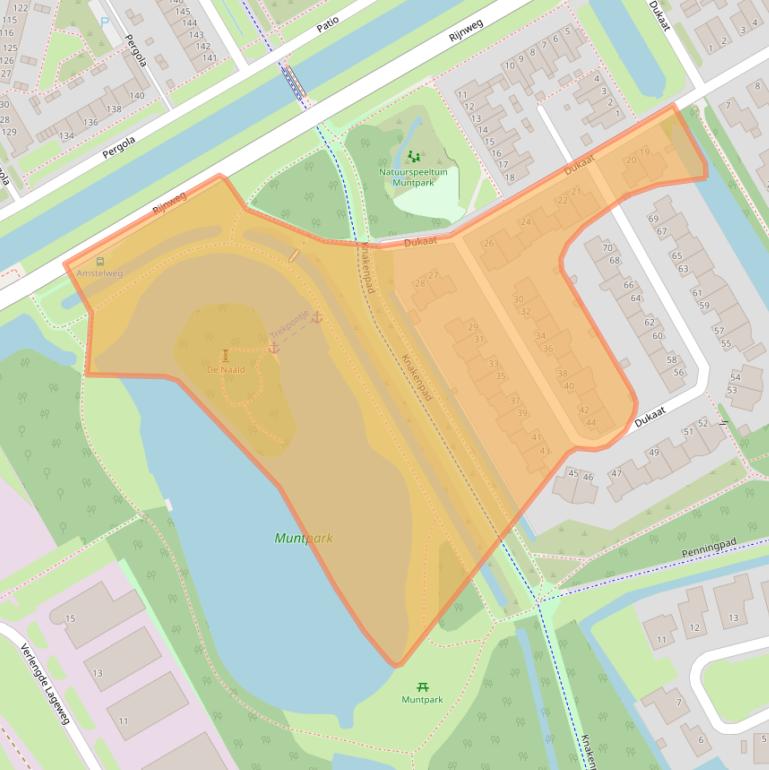 Kaart van postcodegebied 1628PP.