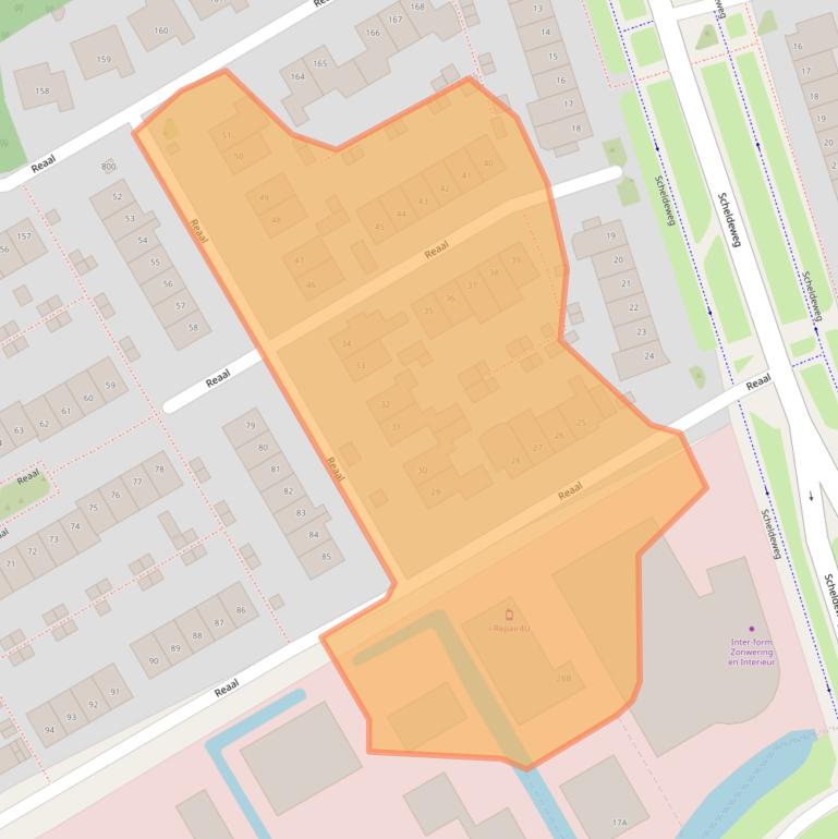 Kaart van postcodegebied 1628RB.