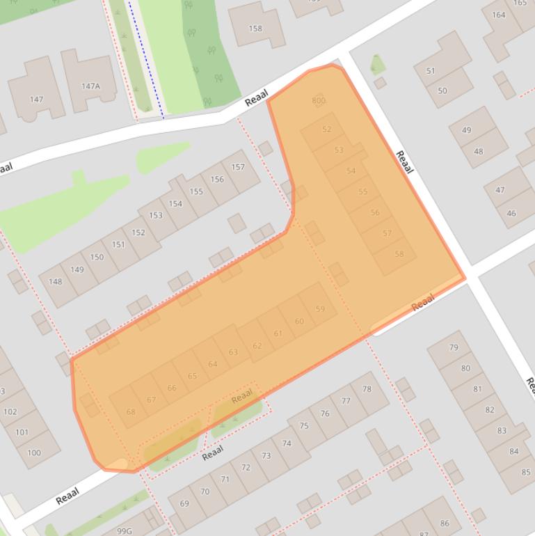 Kaart van postcodegebied 1628RC.