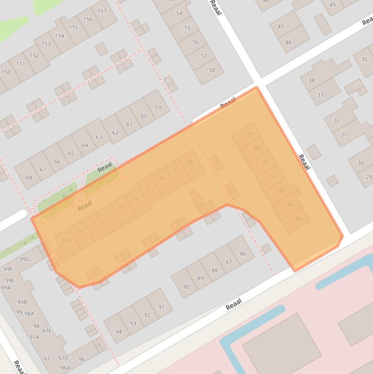 Kaart van postcodegebied 1628RD.