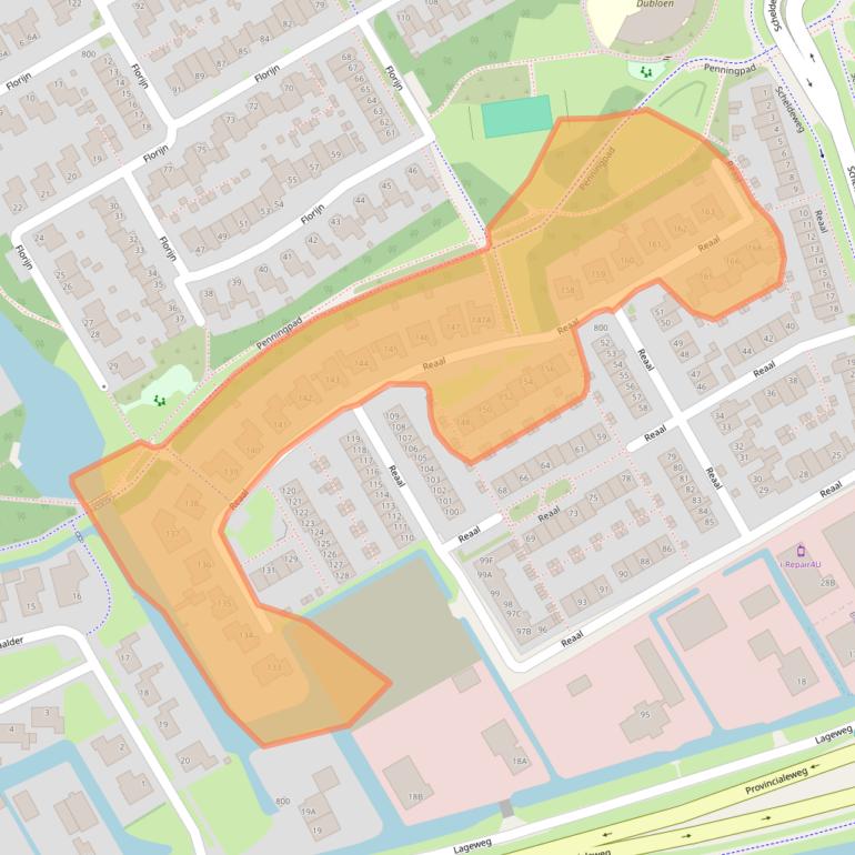 Kaart van postcodegebied 1628RH.