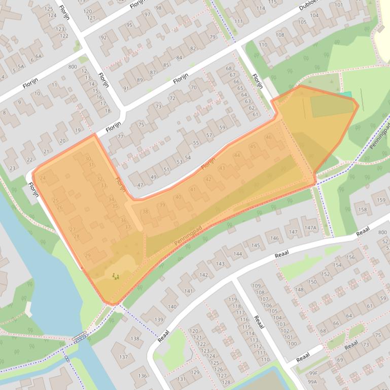 Kaart van postcodegebied 1628RK.
