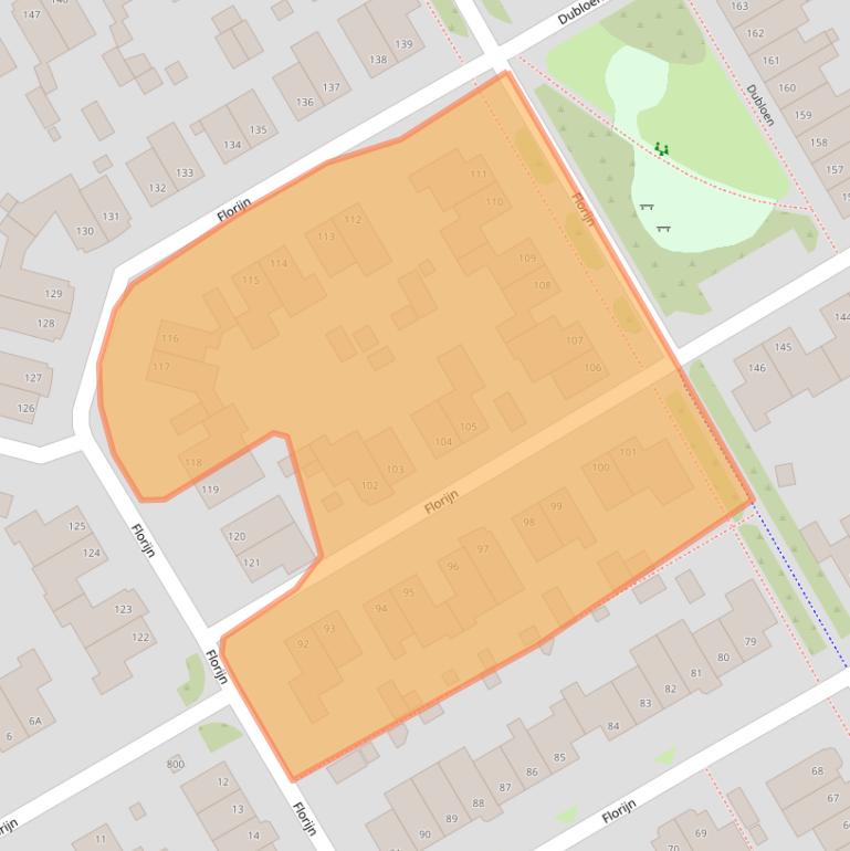 Kaart van postcodegebied 1628RN.