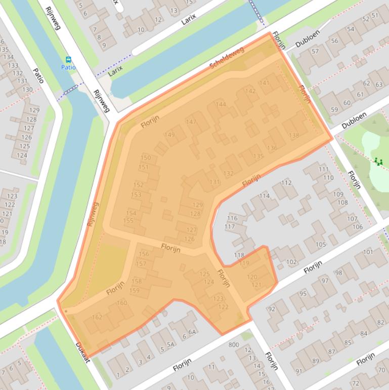 Kaart van postcodegebied 1628RP.