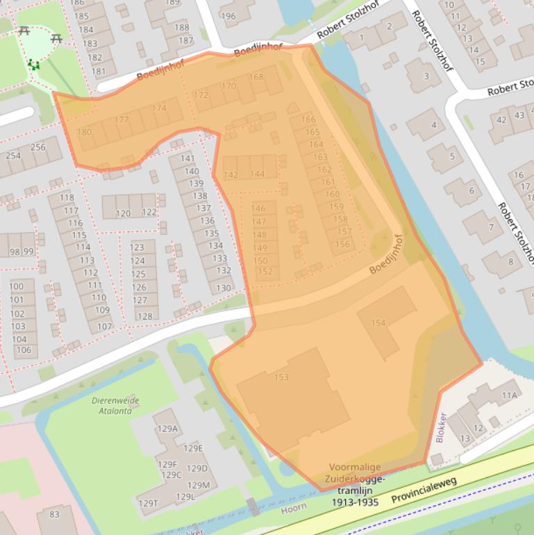 Kaart van postcodegebied 1628SH.