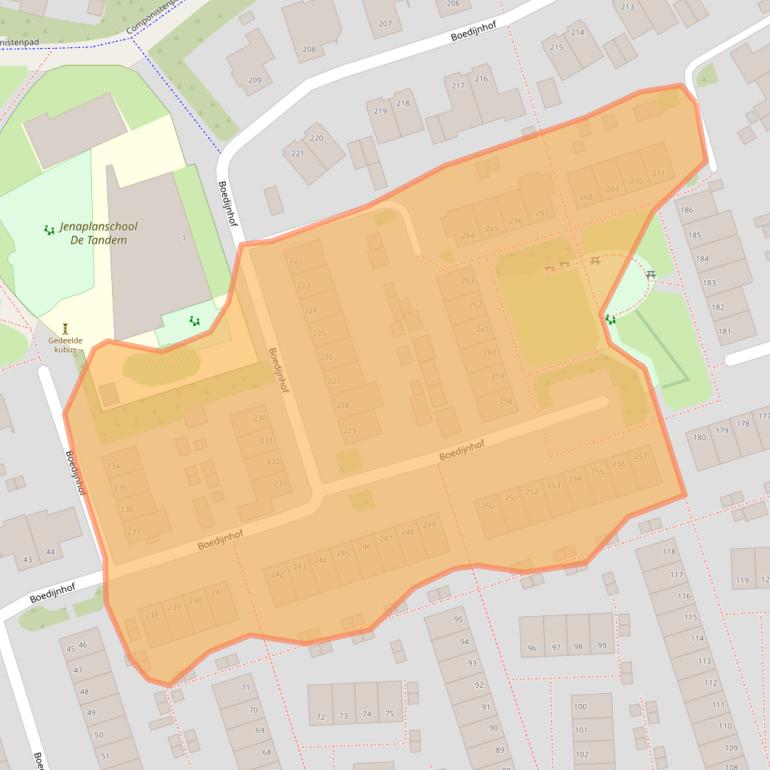 Kaart van postcodegebied 1628SK.