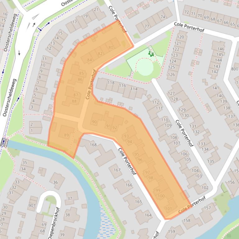 Kaart van postcodegebied 1628TK.