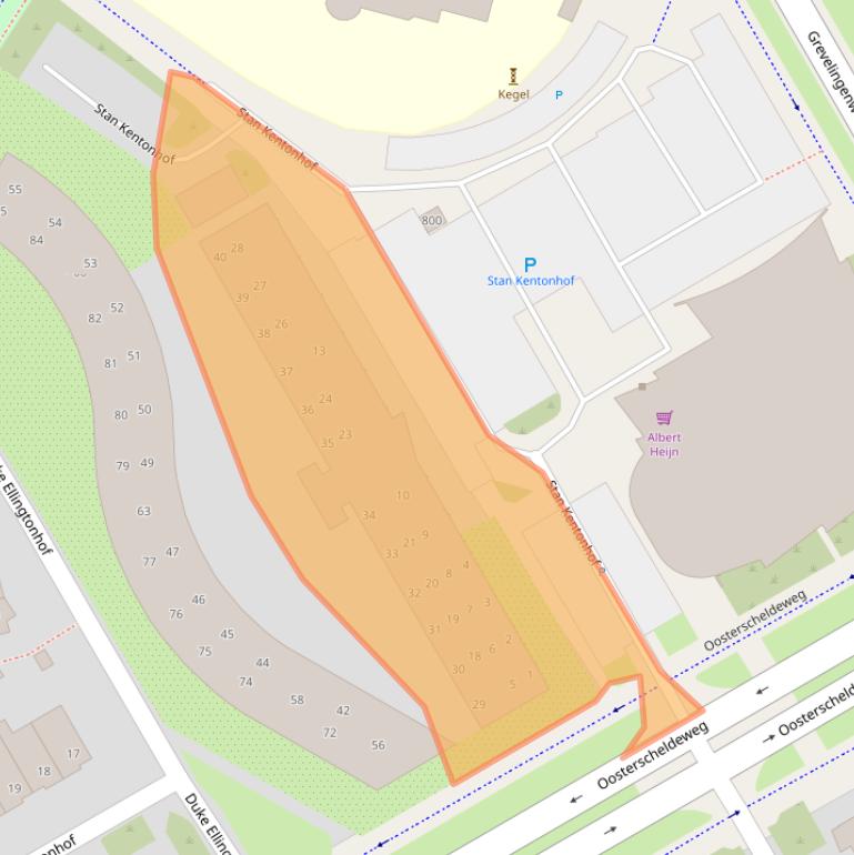 Kaart van postcodegebied 1628TP.