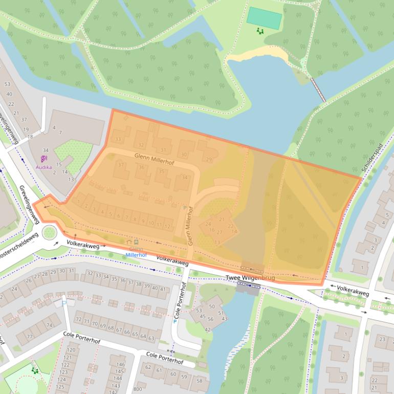 Kaart van postcodegebied 1628TS.