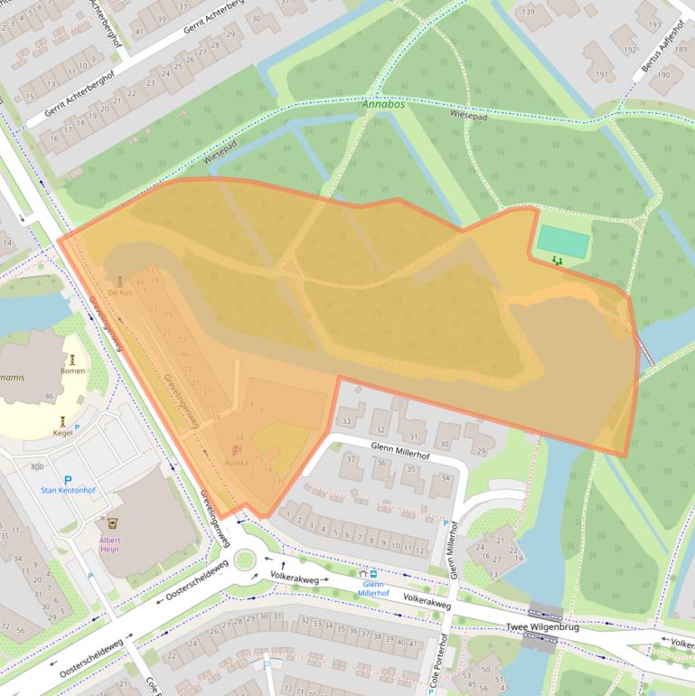 Kaart van postcodegebied 1628TT.