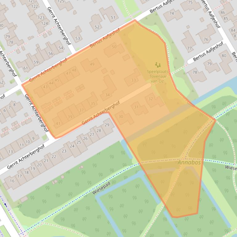 Kaart van postcodegebied 1628VC.