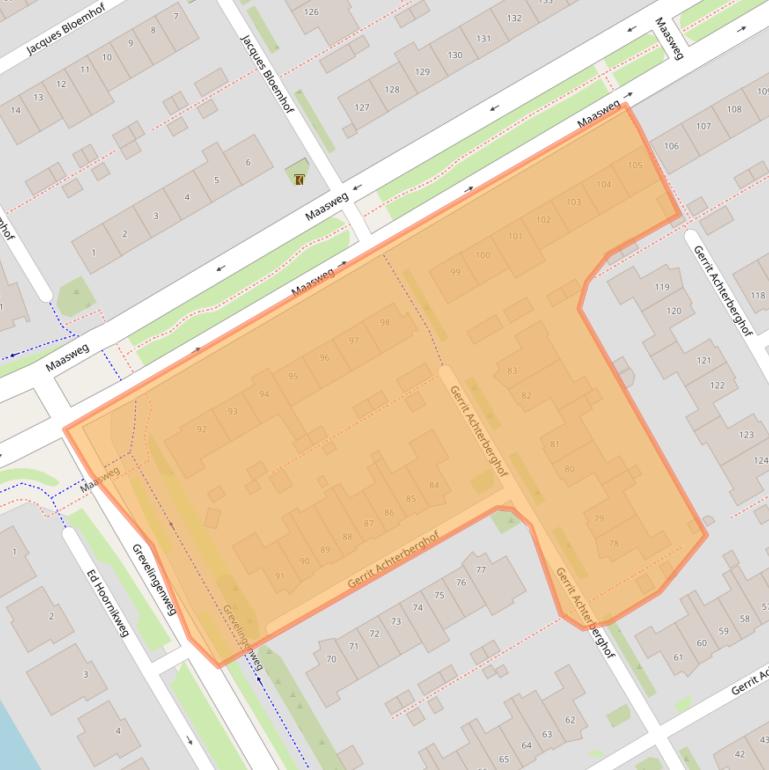 Kaart van postcodegebied 1628VE.