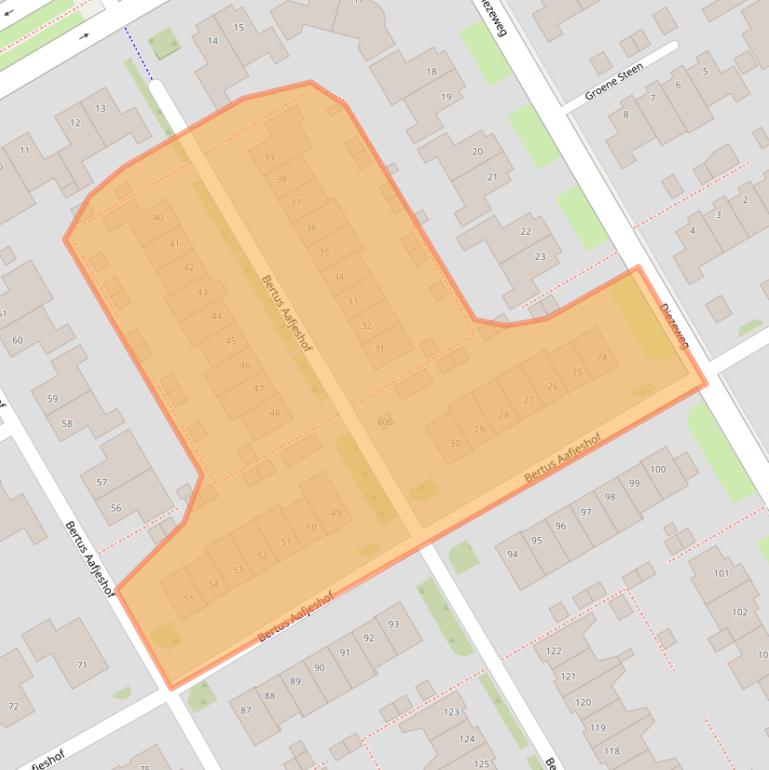 Kaart van postcodegebied 1628VJ.