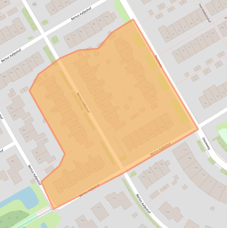 Kaart van postcodegebied 1628VS.