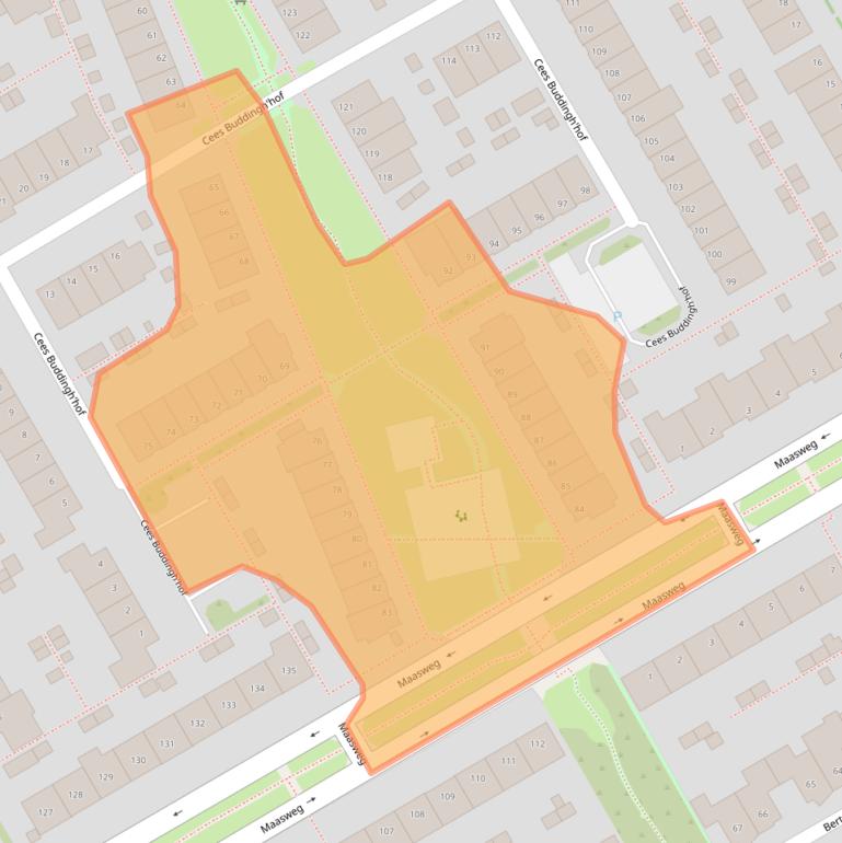 Kaart van postcodegebied 1628WJ.