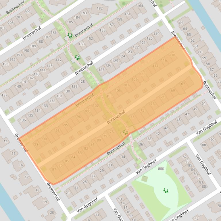 Kaart van postcodegebied 1628XM.