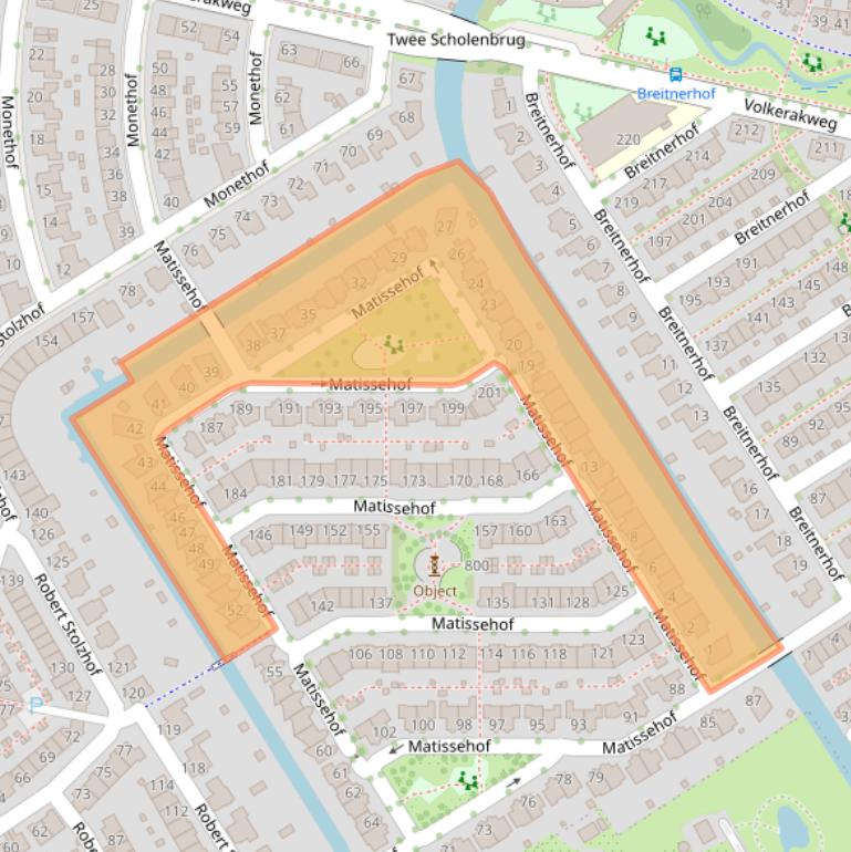 Kaart van postcodegebied 1628XR.