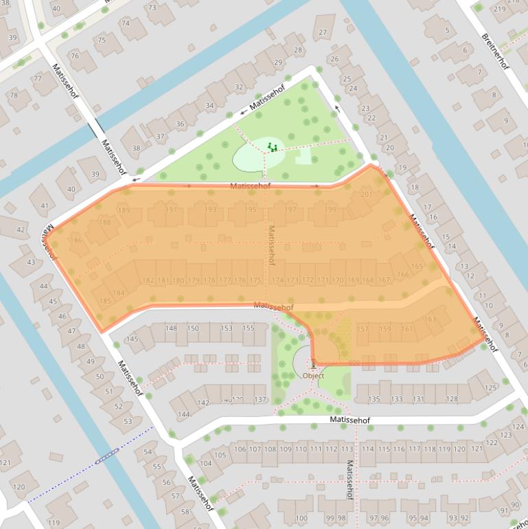 Kaart van postcodegebied 1628XV.