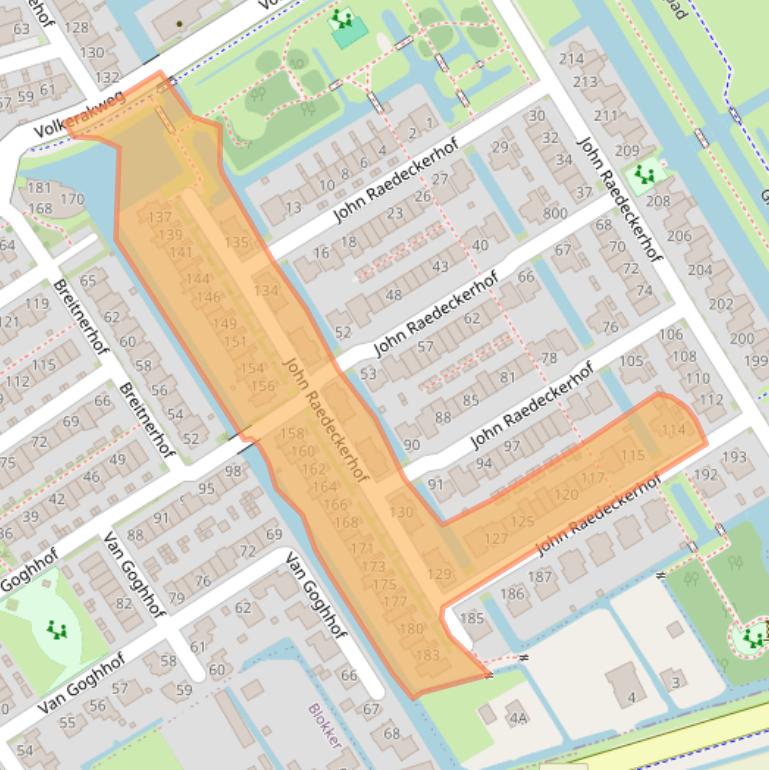 Kaart van postcodegebied 1628ZD.