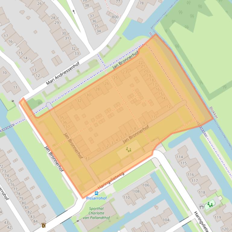 Kaart van postcodegebied 1628ZL.