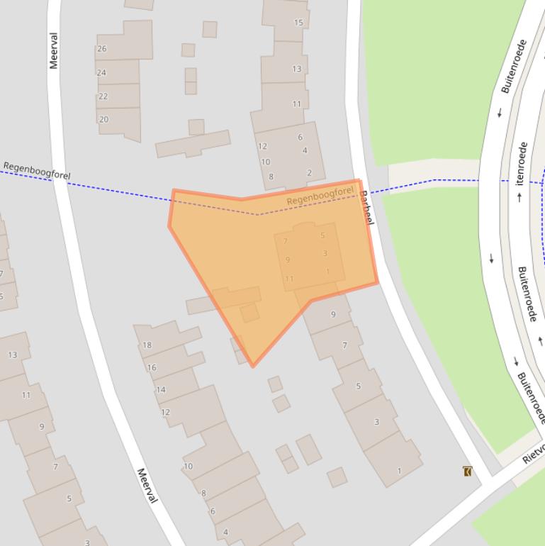 Kaart van postcodegebied 1633DG.