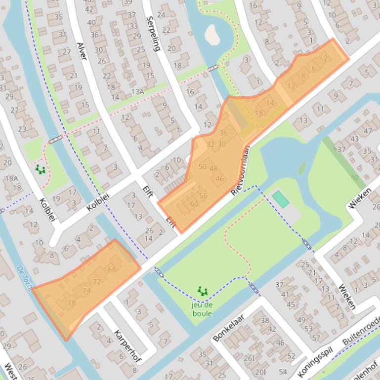 Kaart van postcodegebied 1633DK.