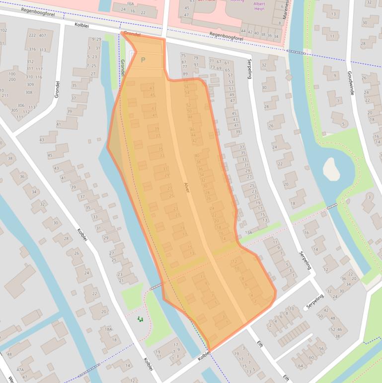 Kaart van postcodegebied 1633DL.