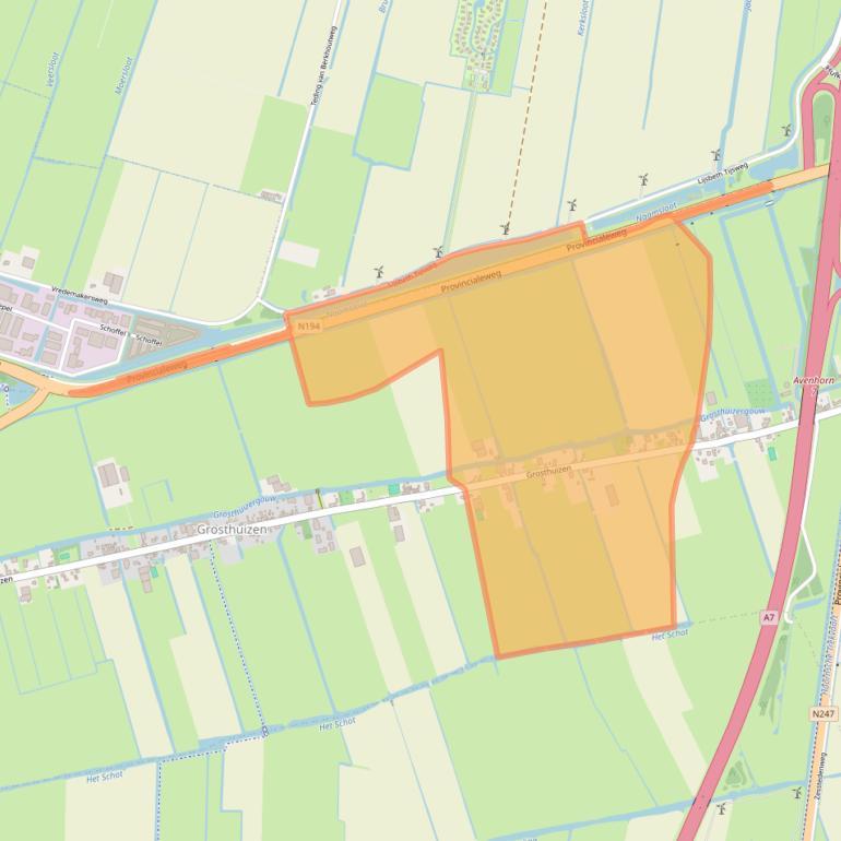 Kaart van postcodegebied 1633EL.