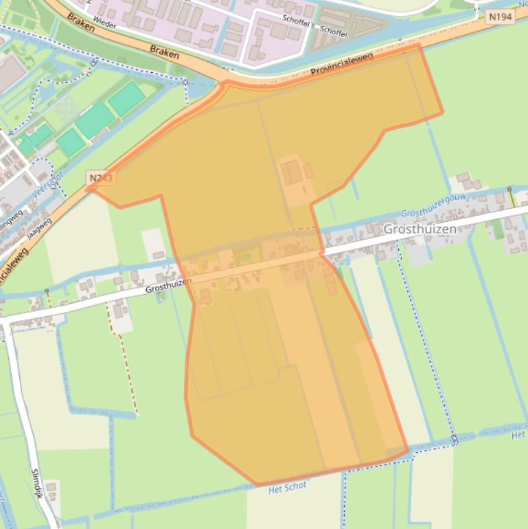 Kaart van postcodegebied 1633ER.